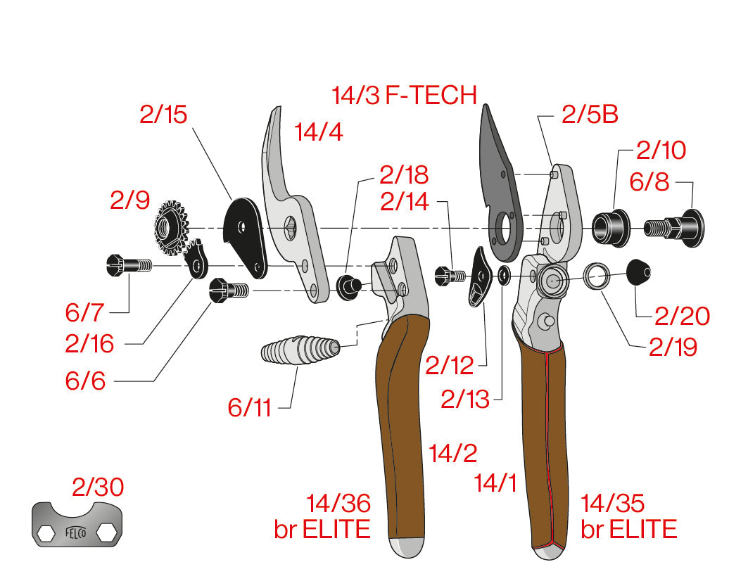 Spare parts for FELCO 14 Elite