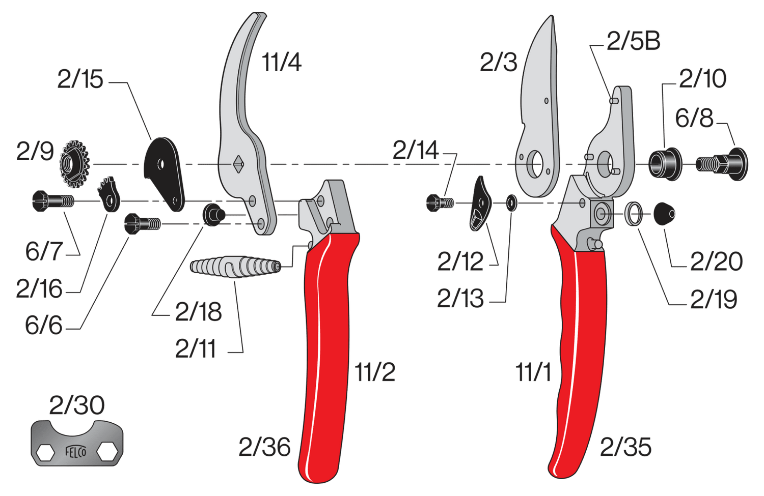 Spare parts for FELCO 11