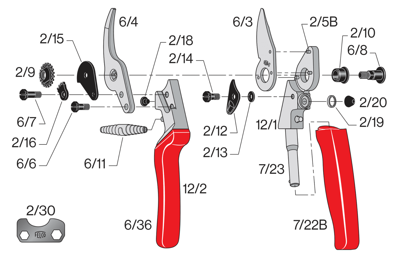 Spare parts for FELCO 12