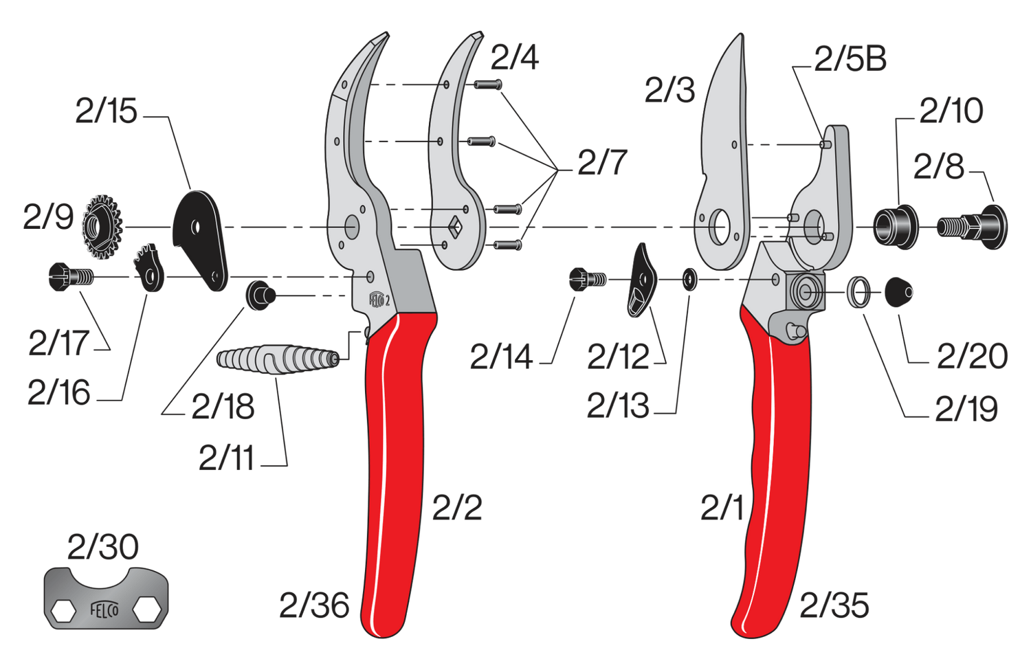 Spare parts for FELCO 2
