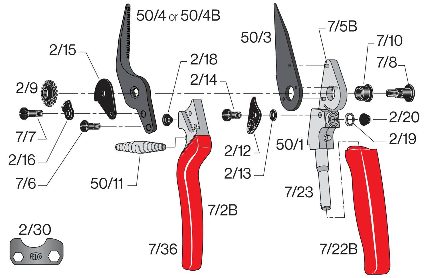 Spare parts for FELCO 50