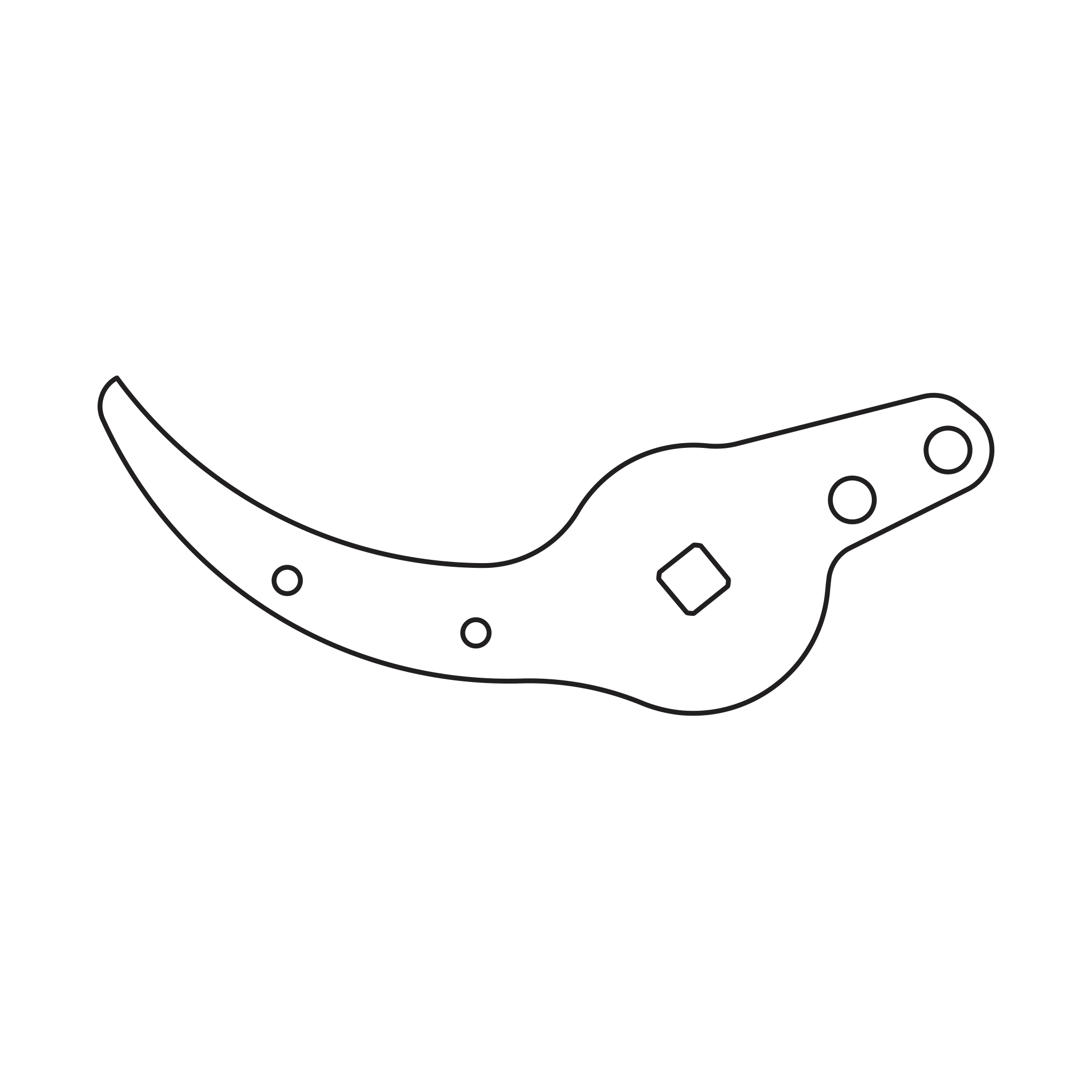 100/4 Counter blade with screw - Product - Main View