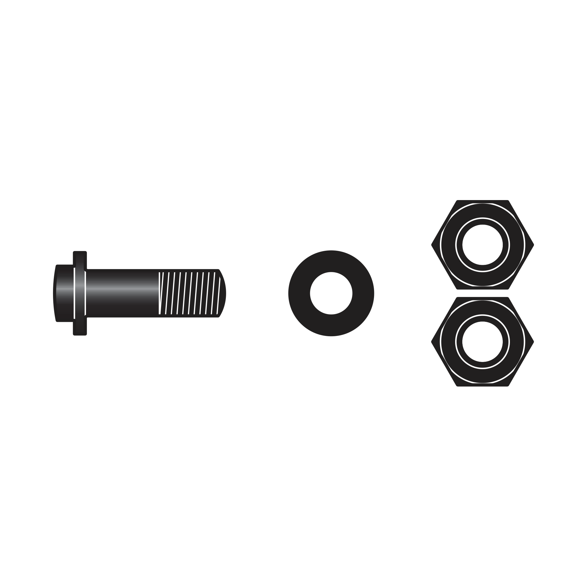 C16/90 Kit: bolt, washer, nuts - Product - Main View
