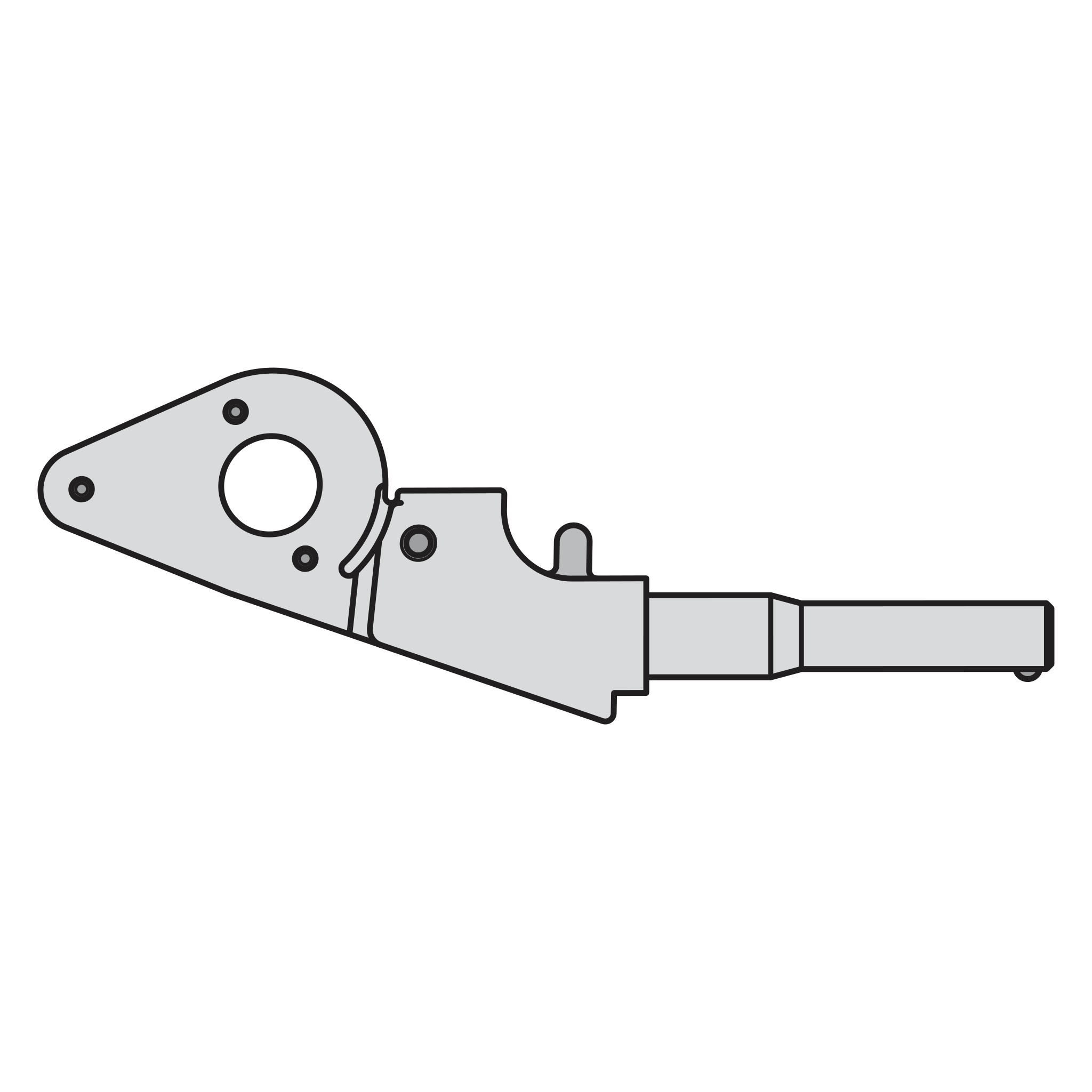 7/1 Complete handle assembly without blade - Product - Main View