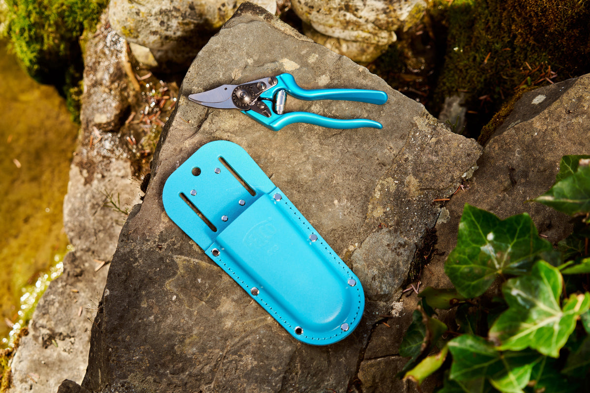 FELCO Color Edition Electric Blue : Manual Pruner FELCO 6 and Holster FELCO 910  Color your Garden. Express your personality.