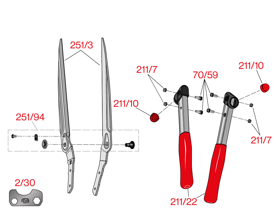 FELCO 251-57 – FELCO 251-57 – gyártói ábra, robbantott ábra