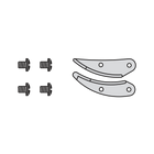 100/95 Stem holders for blade and counter blade with screws