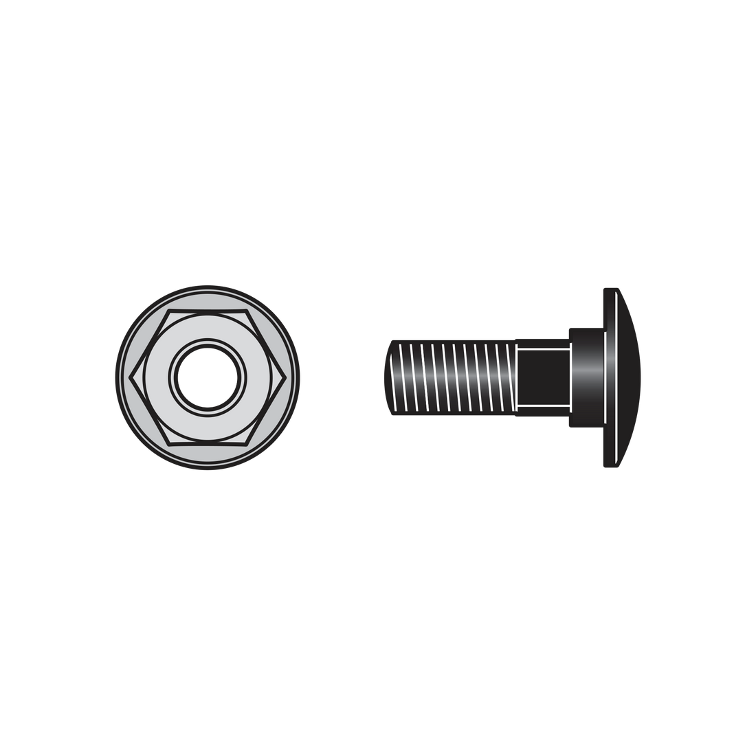 160/94 Kit: bolt and nut - Product - Main View
