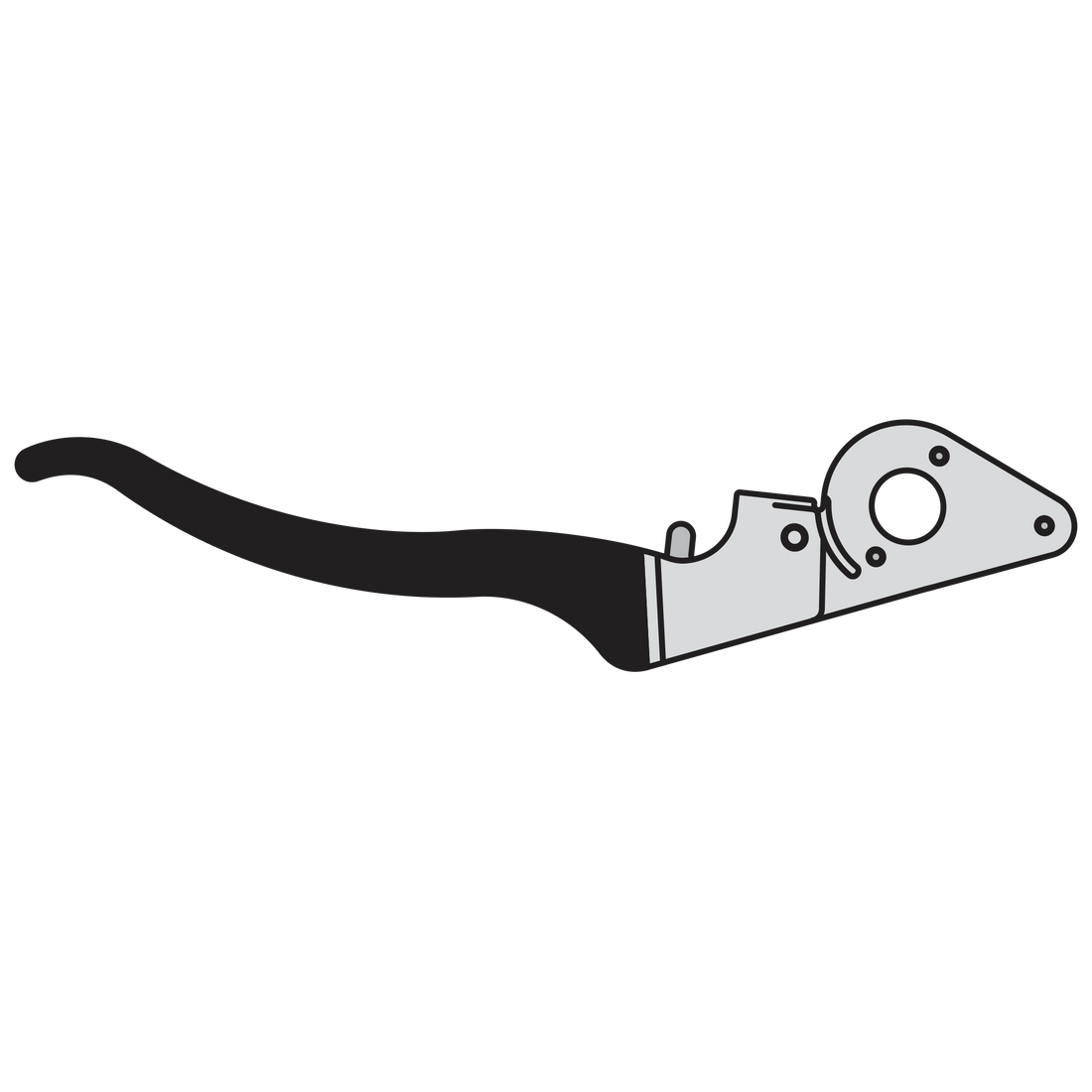 16/1 Complete handle assembly without blade - Product - Main View