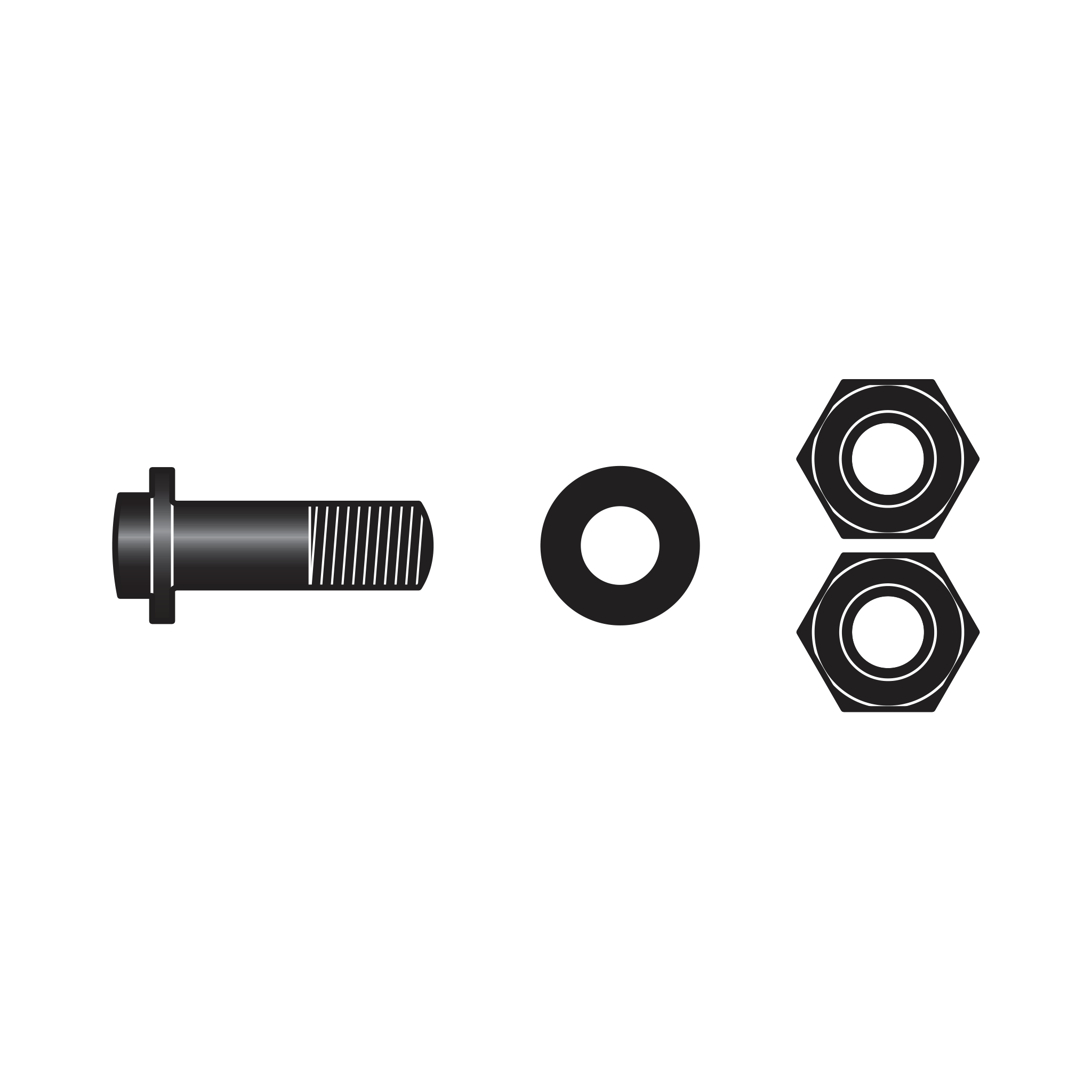 C9/90 Kit: bolt, washer, nuts - Product - Main View