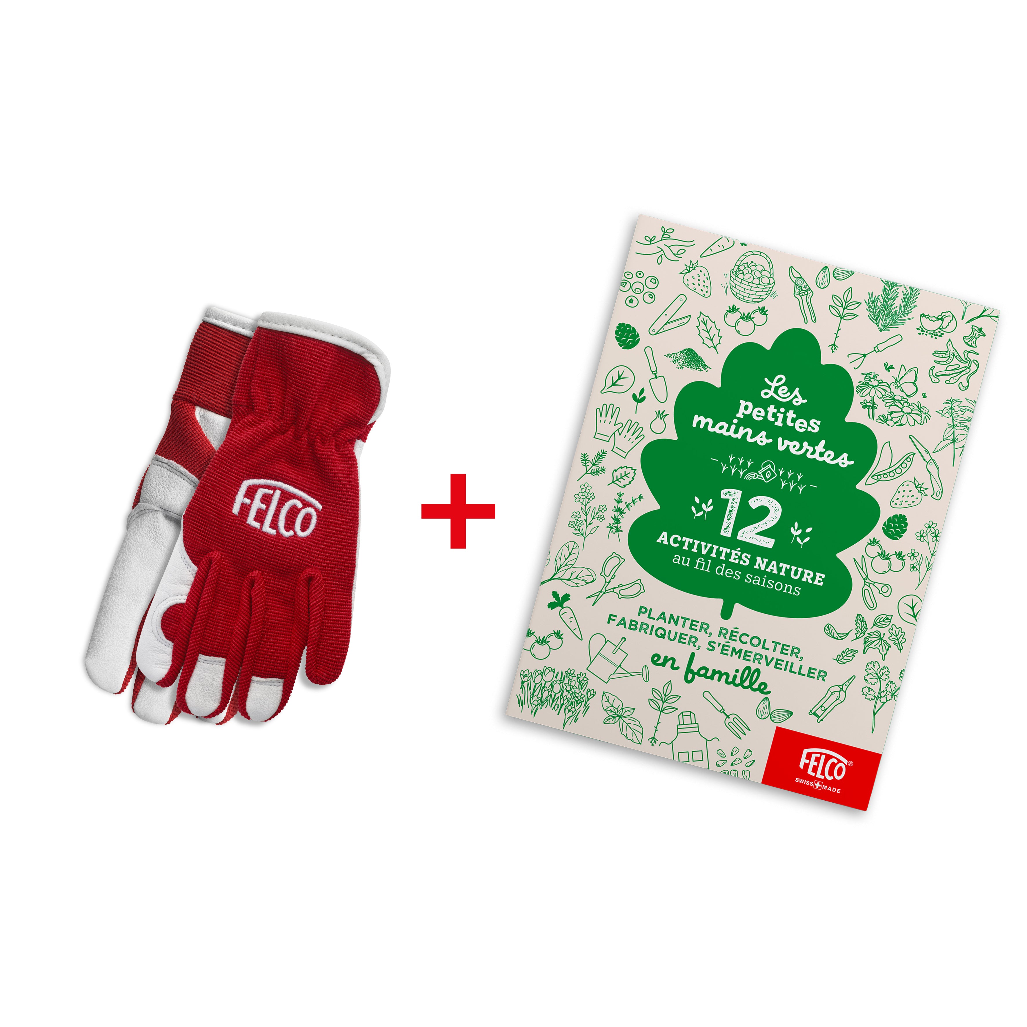 FELCO KIDS Pack : gants + livre &quot;Les petites mains vertes&quot; (version française)